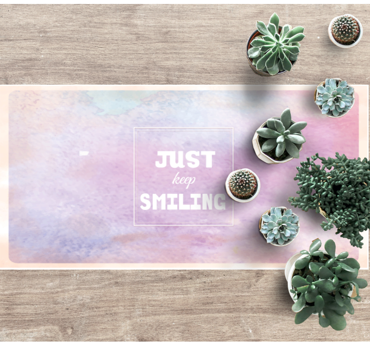 Just keep smiling custom rug - TenStickers