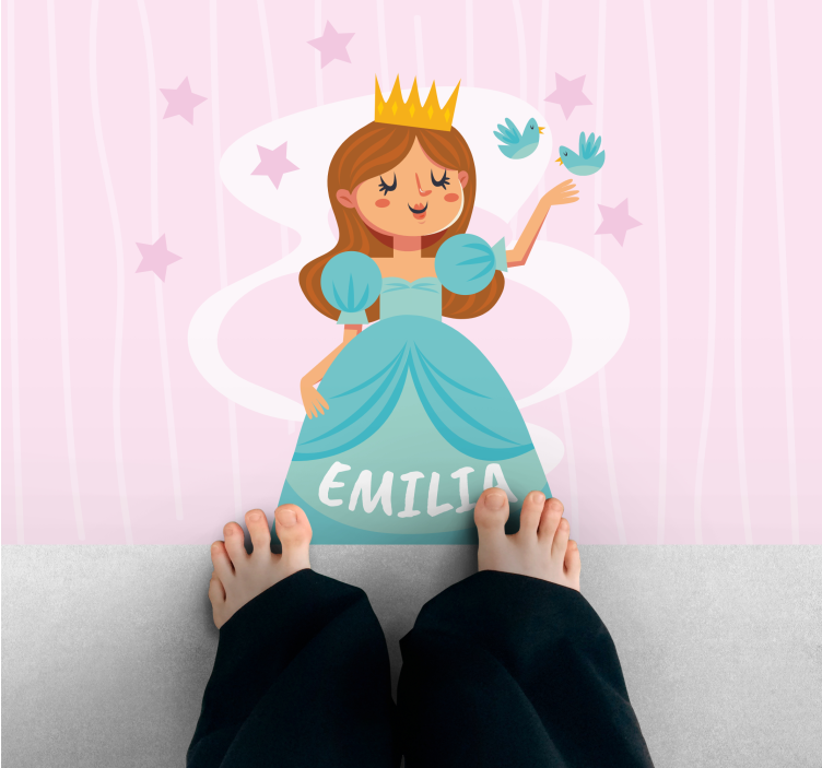 Princess Character Design custom vinyl rug - TenStickers