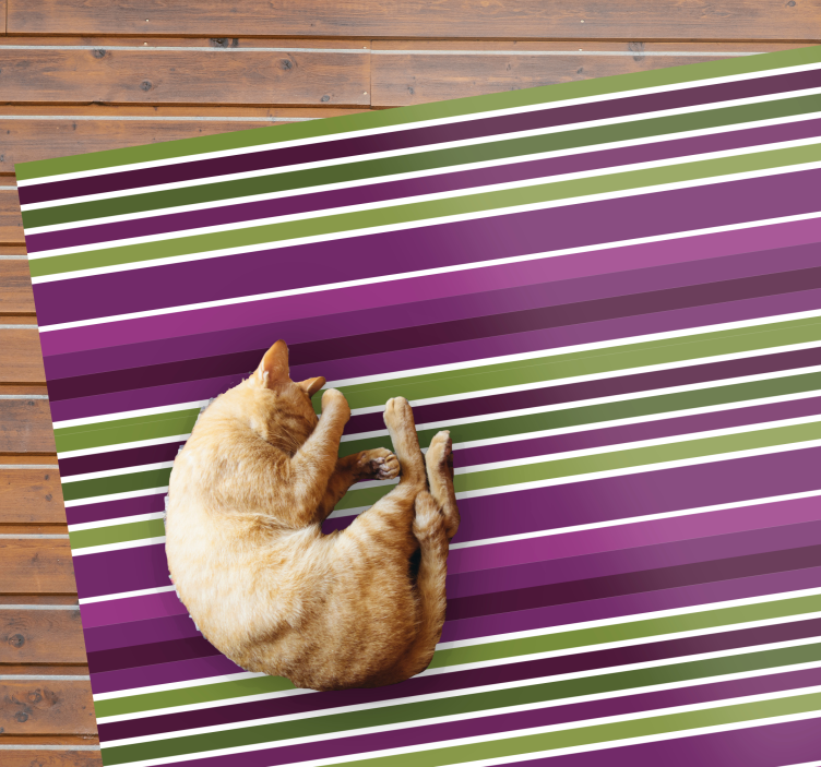 Purple horizontal striped vinyl rug - TenStickers