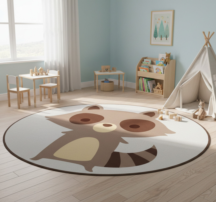Raccoon design animal vinyl rug - TenStickers