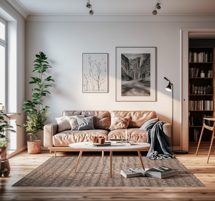 Reed Texture ethnic vinyl rug - TenStickers