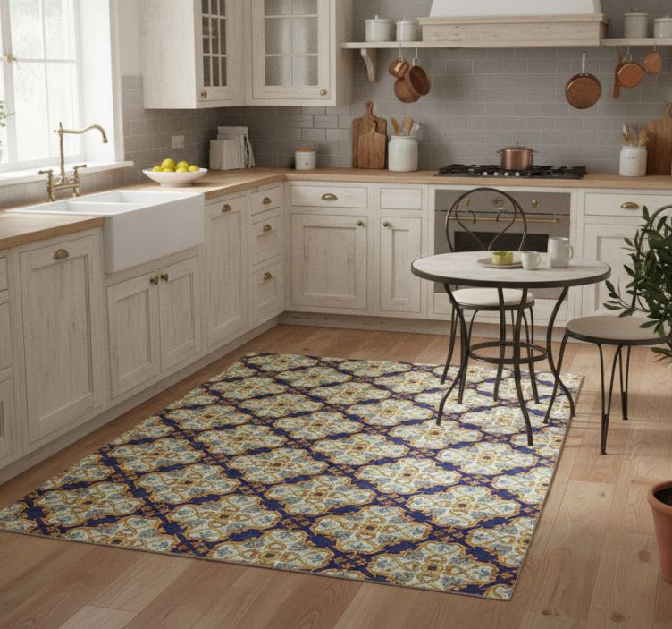 Regal mediterranean kitchen vinyl rug - TenStickers