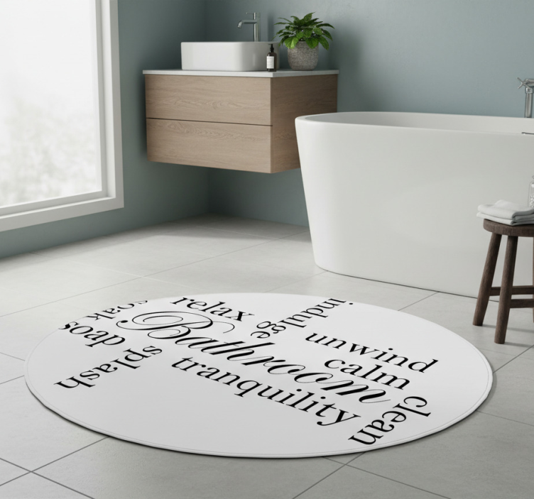 Relaxing bathroom moments bathroom vinyl rug - TenStickers