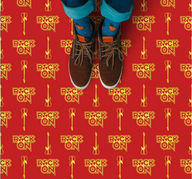 Teen vinyl rug in red rock pattern - TenStickers