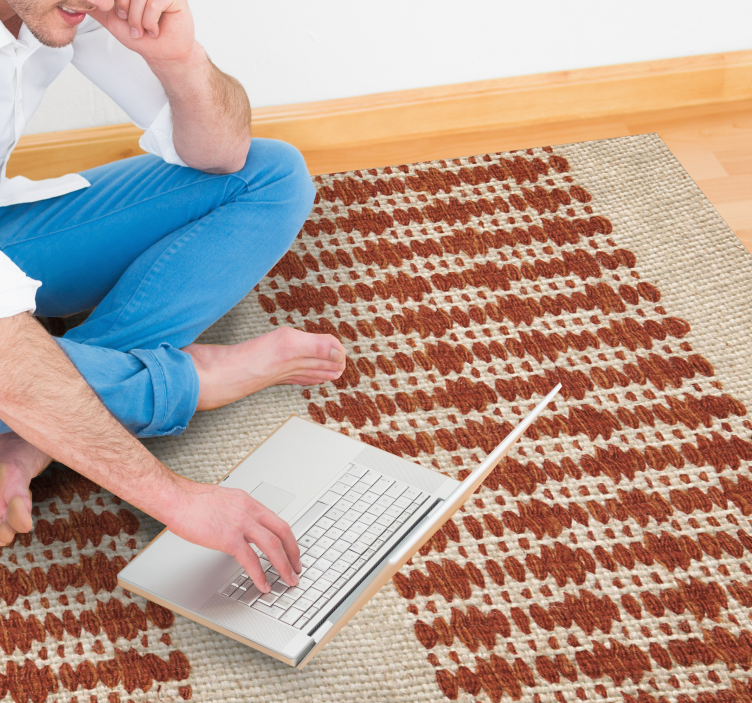 Rustic Woven Pattern textured vinyl rug - TenStickers