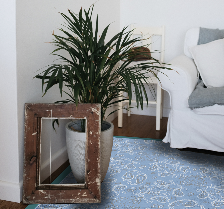 Scandinavian paisley pattern  nordic rug - TenStickers