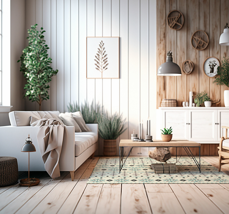 Scandinavian vinyl rug with nordic design - TenStickers