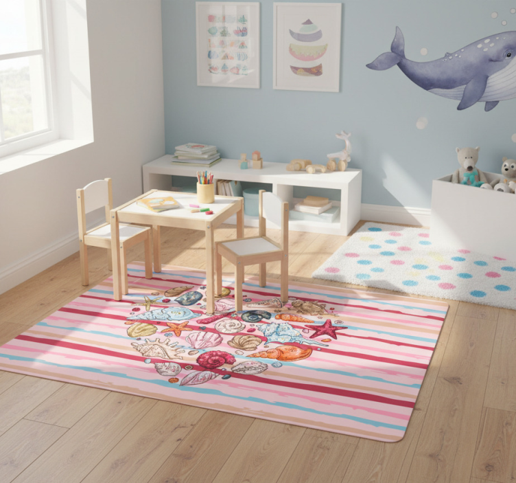 Sea love animal vinyl rug - TenStickers