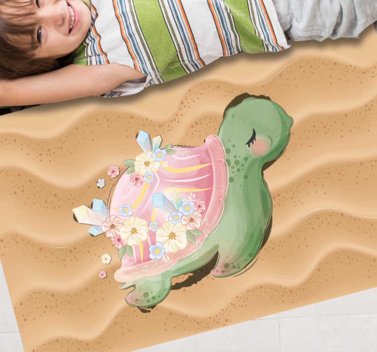 Sea turtle oasis playroom vinyl carpet - TenStickers