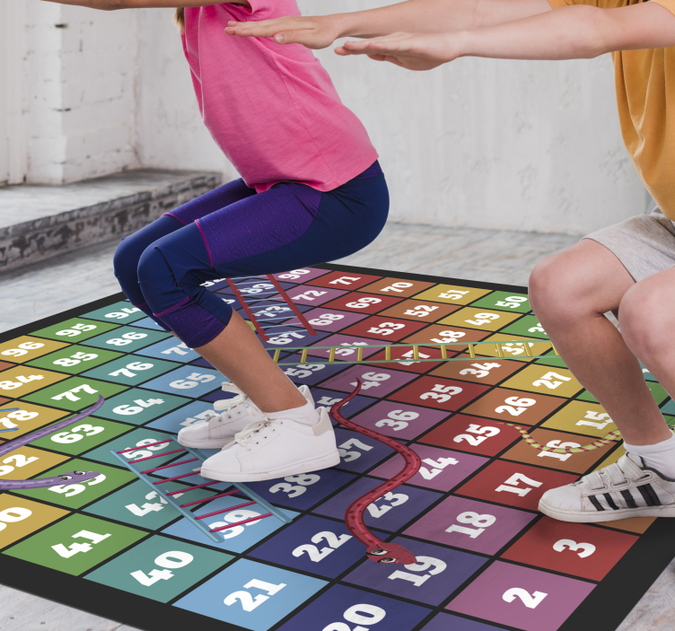 Game vinyl rug snakes and ladders - TenStickers