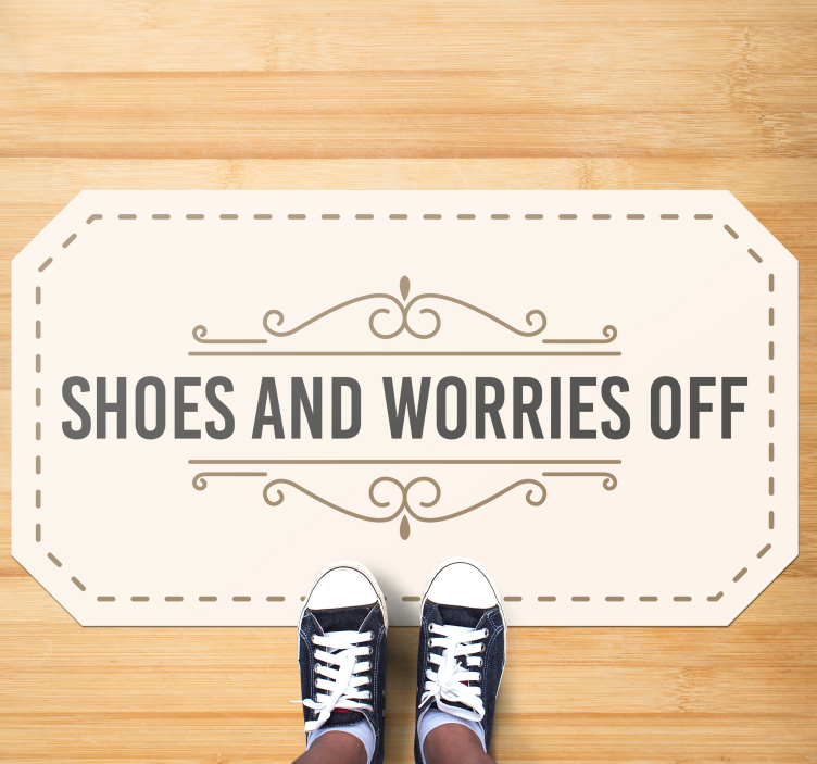 Shoes Worries Off custom rug - TenStickers