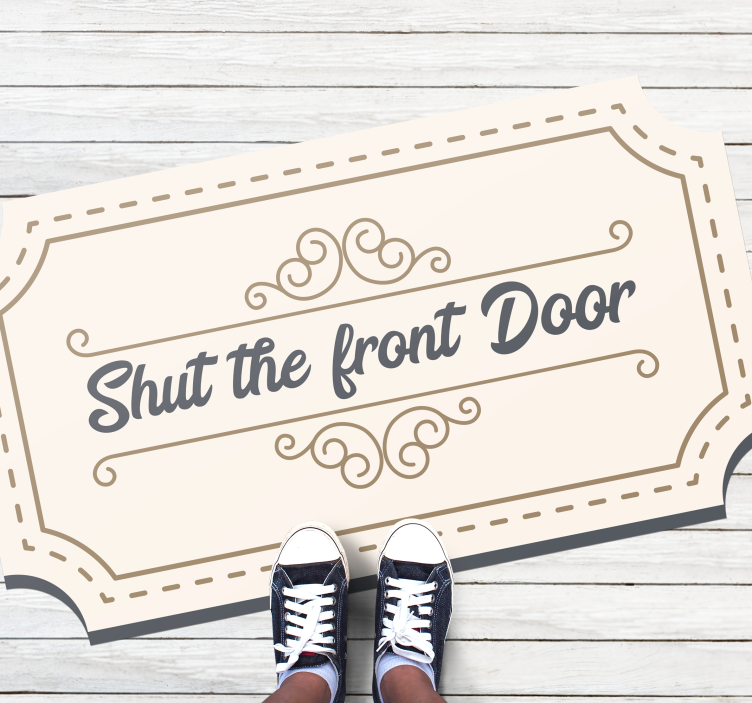 Shut Front Door custom rug - TenStickers