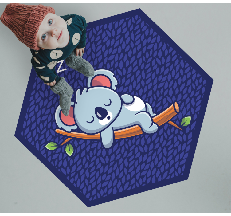 Sleepy Koala Kid kids vinyl rug - TenStickers