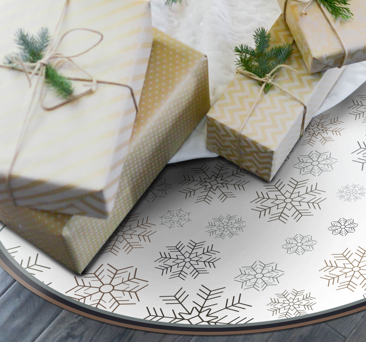 Snowflake Patterns Christmas vinyl rug - TenStickers