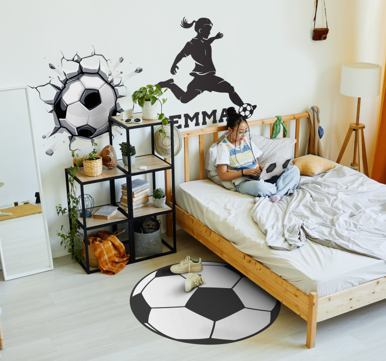 Soccer Sphere game vinyl rug - TenStickers