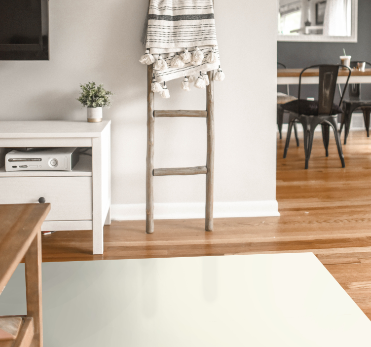 Soft White Canvas living room vinyl rug - TenStickers