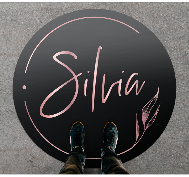 Elegant custom name teen vinyl rug - TenStickers