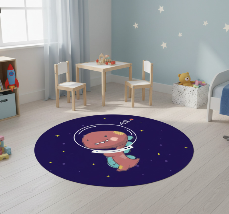 Space t-rex animal vinyl rug - TenStickers