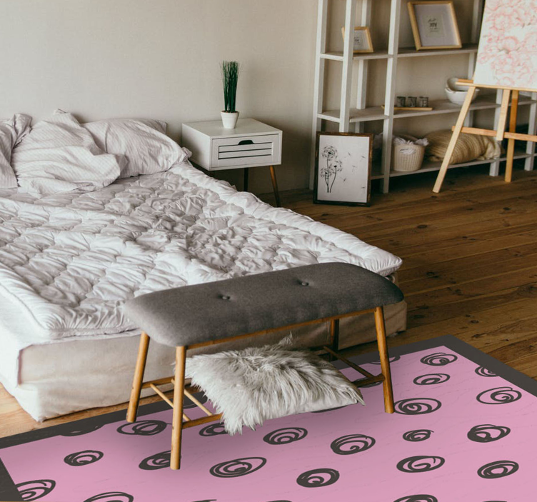 Spiral Pattern Decor bedroom vinyl rug - TenStickers
