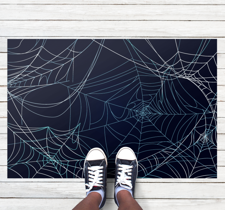 Spooky Cobwebs halloween vinyl rug - TenStickers