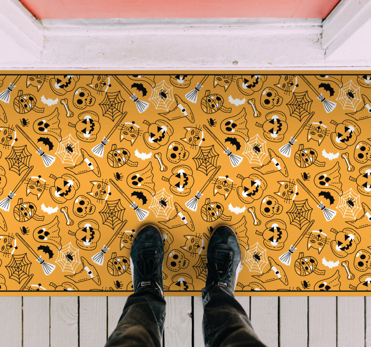 Spooky halloween halloween vinyl rug - TenStickers