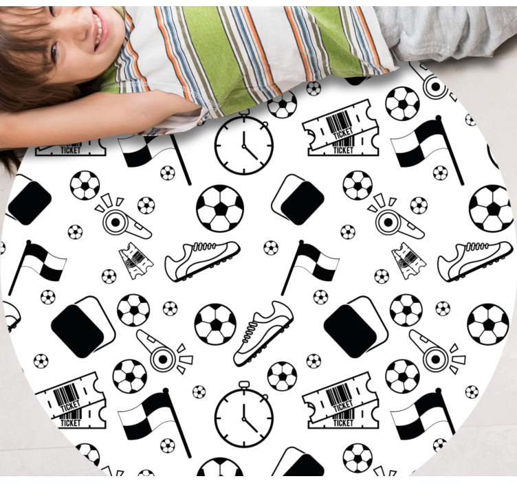 Sports Themed Fun game vinyl rug - TenStickers