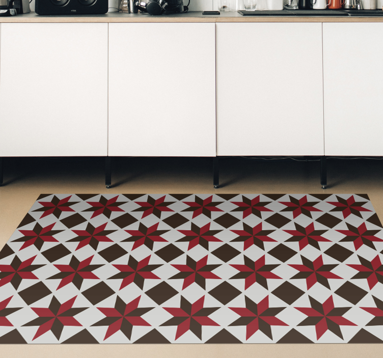 Star pattern mosaic vinyl rug - TenStickers