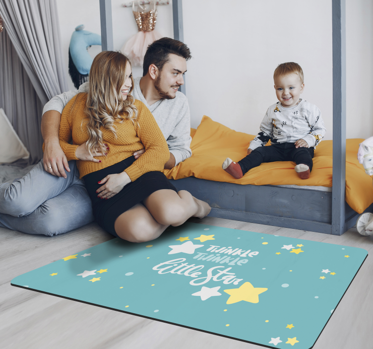 Wonderful star twinkles vinyl rug - TenStickers