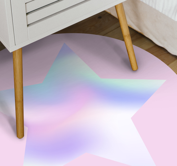 Star vinyl rug in pastel star gradient - TenStickers