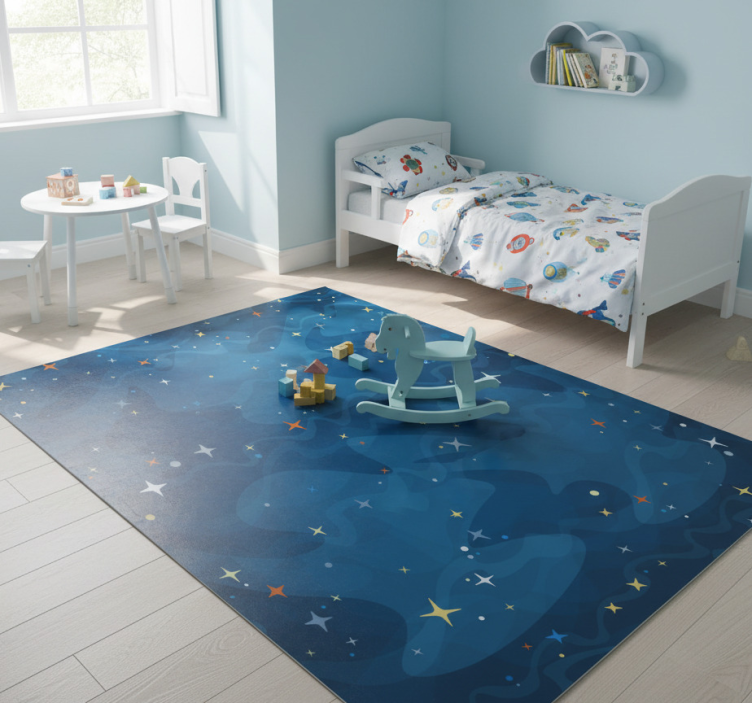 Star vinyl rug starry camo - TenStickers