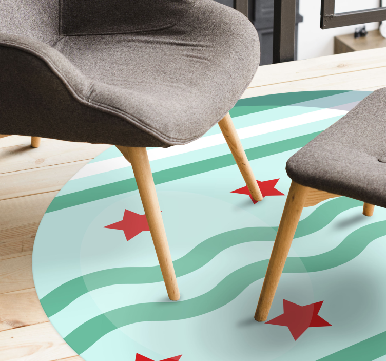 Star vinyl rug with aquatic star design - TenStickers