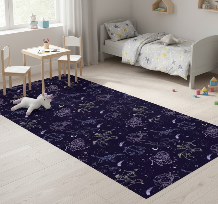 Star vinyl rug with constellation design - TenStickers