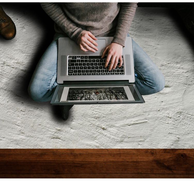 Stone surface textured vinyl rug - TenStickers