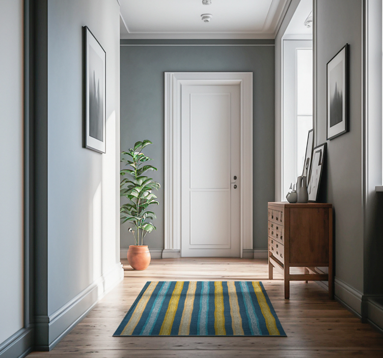 Colorful striped texture design vinyl hallway runner - TenStickers