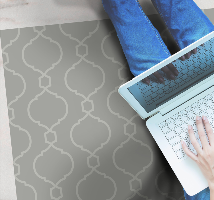 Stylish Geometric Print tile vinyl rug - TenStickers