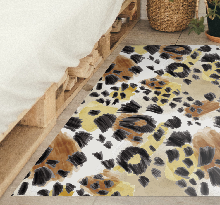 Stylish pattern animal print vinyl rug - TenStickers