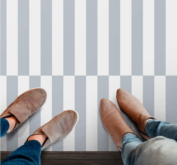 Stylish Striped Concept geometric vinyl rug - TenStickers