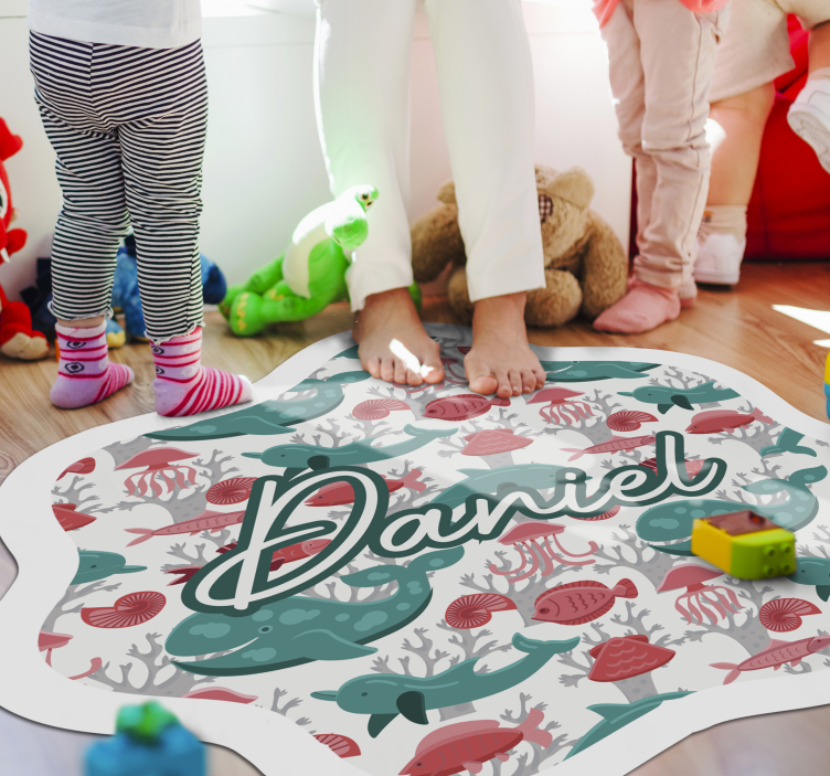 Custom subaquatic expedition kids vinyl rug - TenStickers
