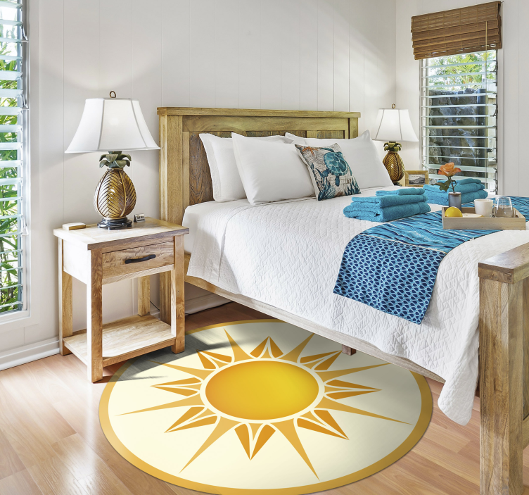 Sunny Emblem Circle kids vinyl rug - TenStickers