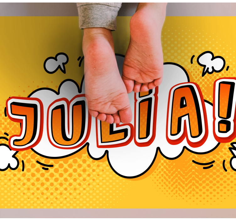 Superhero comics book effect personalized mat - TenStickers