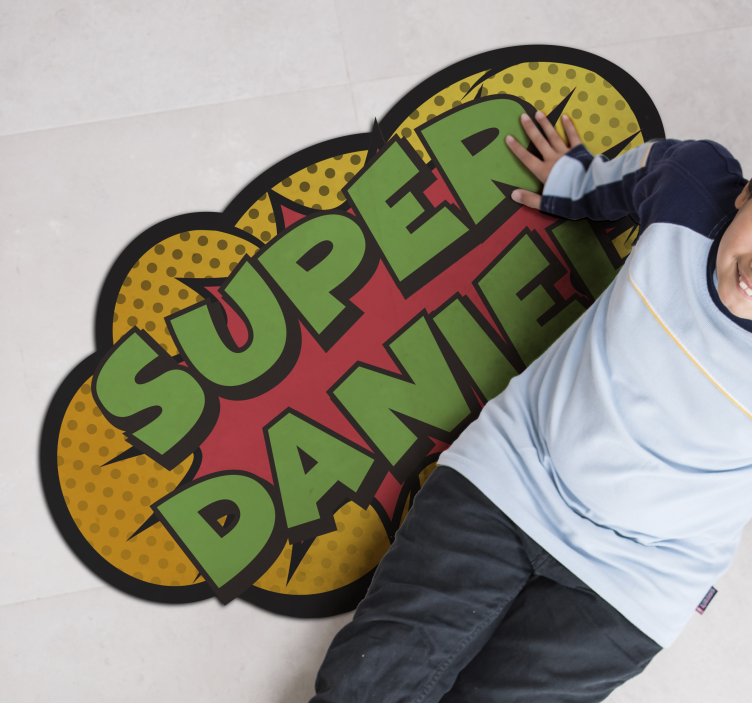 Superhero Customizable custom vinyl rug - TenStickers