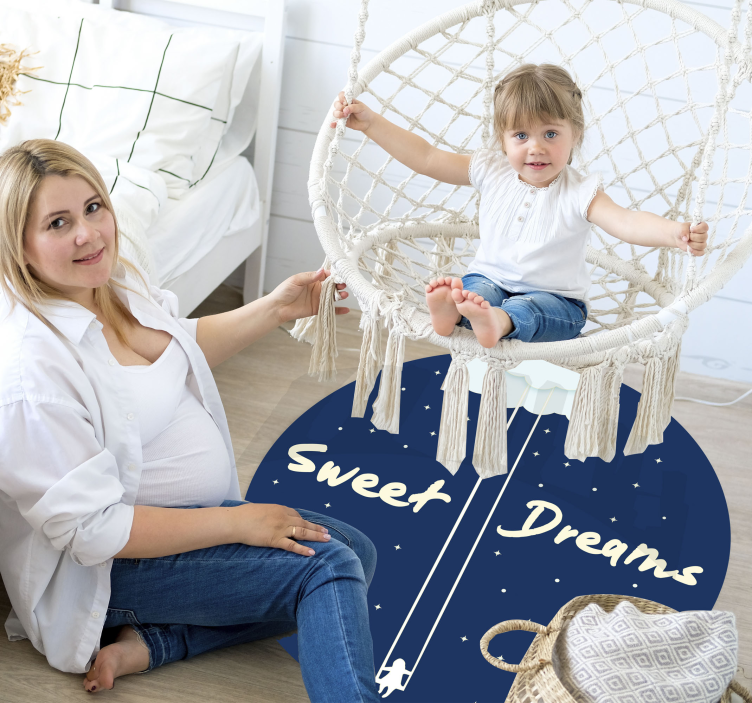 Sweet Dreams Swing nursery vinyl rug - TenStickers
