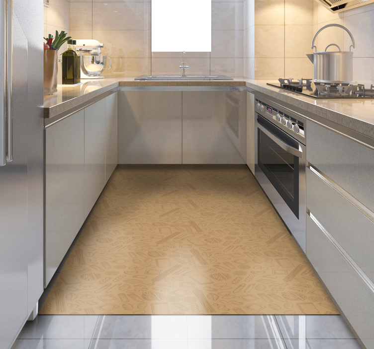 Textured Kitchen Protection kitchen vinyl rug - TenStickers