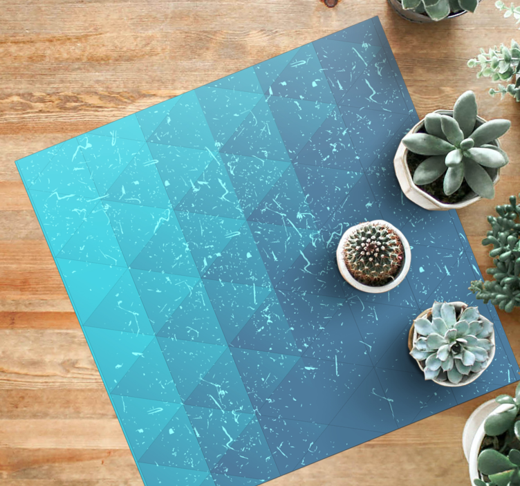 Textured Geometric marble vinyl rug - TenStickers