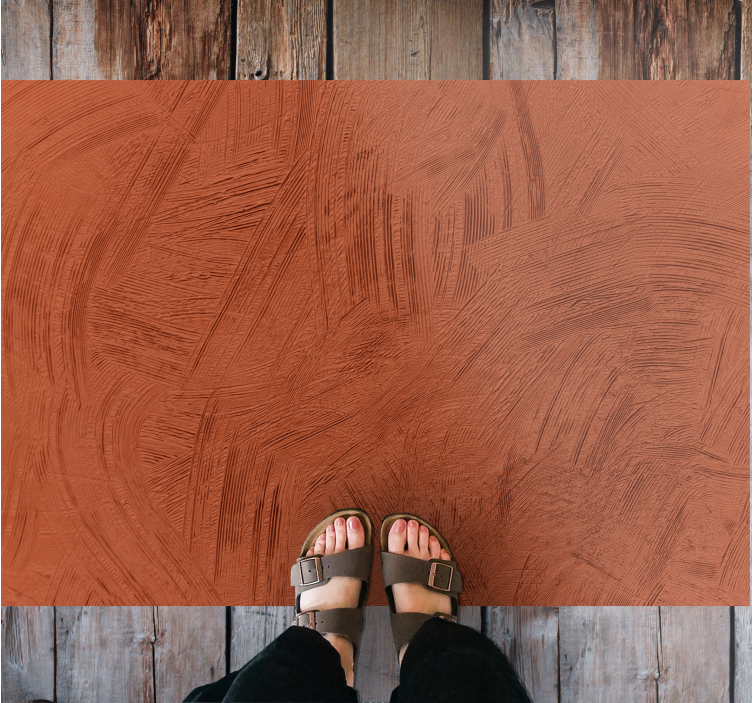 Textured Timber wood effect vinyl rug - TenStickers