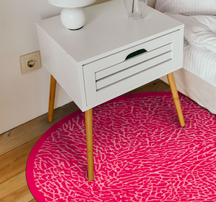 Textured vinyl rug in vivid pink design - TenStickers