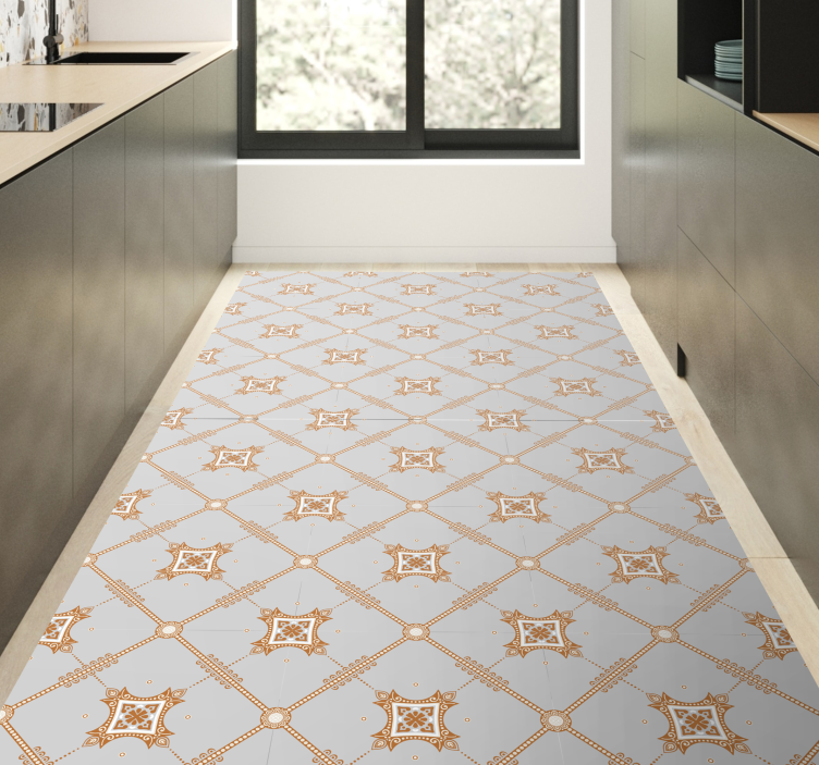 Tile Style Rhombus tile carpet - TenStickers