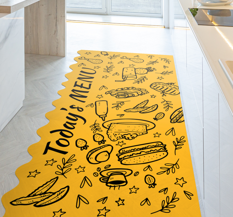 Today's Menu Theme custom rug - TenStickers