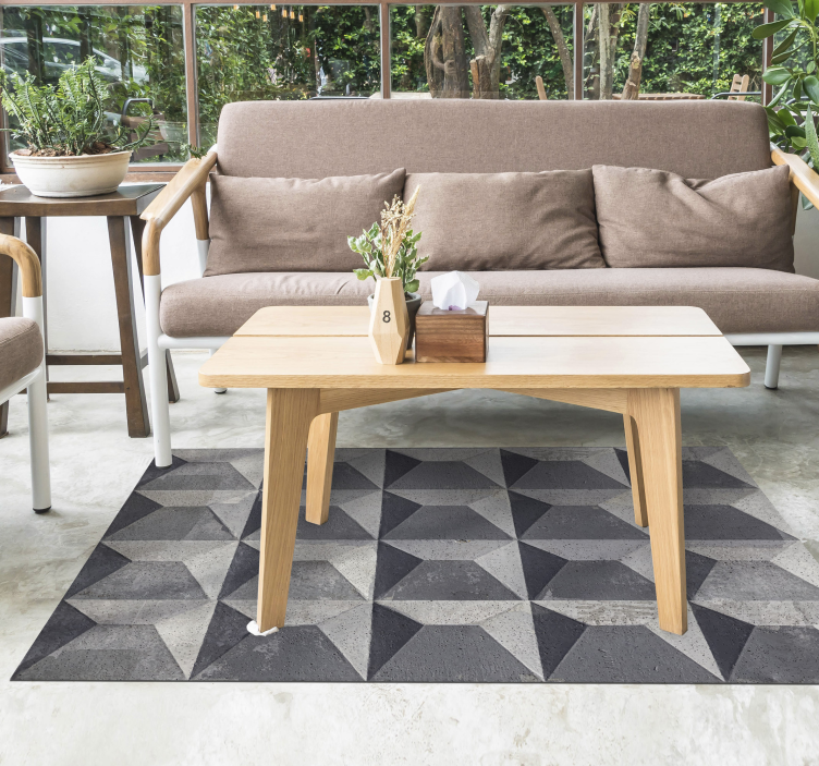 Vinyl rug béton brut with concrete texture - TenStickers