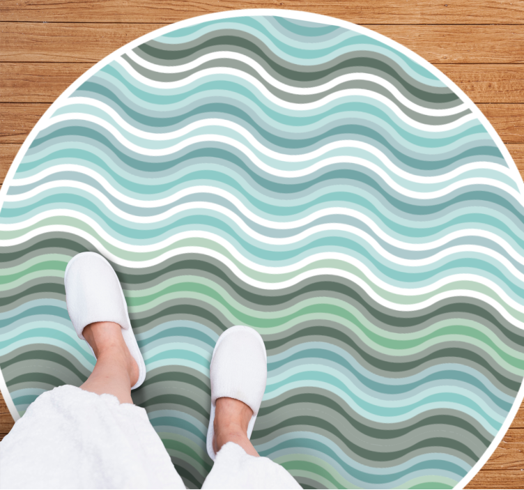 Vinyl rug style Nordic waves - TenStickers